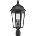 PROGRESS LIGHTING P540002-031 Textured Black Verdae Collection Three-Light Post Lantern