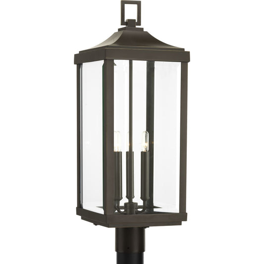 PROGRESS LIGHTING P540004-020 Antique Bronze Gibbes Street Collection Three-Light Post Lantern