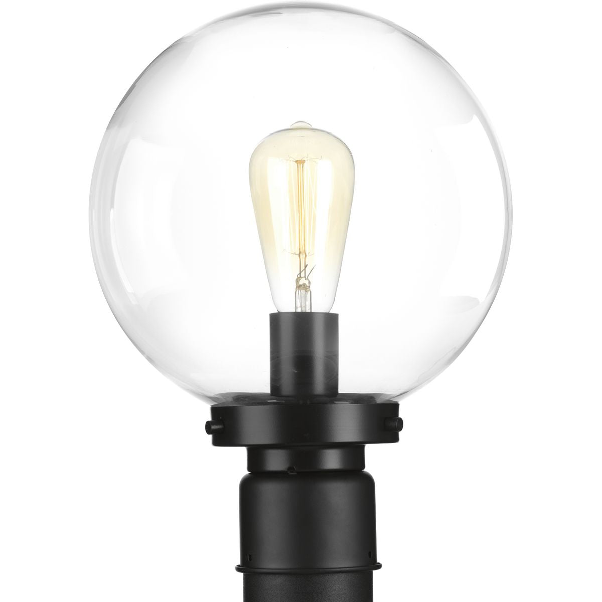 PROGRESS LIGHTING P540007-031 Matte Black Globe Lanterns Collection Post Lantern