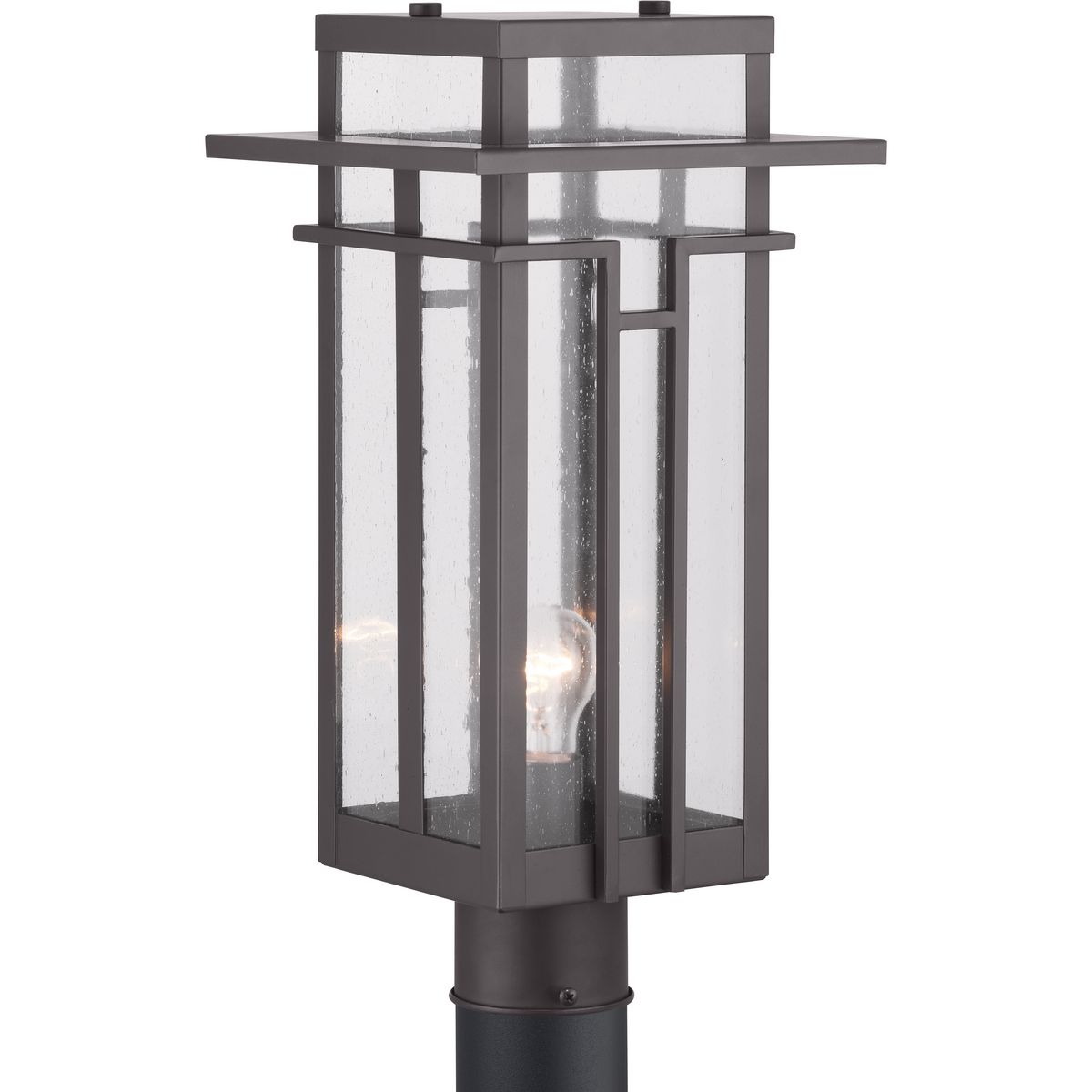 PROGRESS LIGHTING P540010-020 Antique Bronze Boxwood Collection One-Light Post Lantern