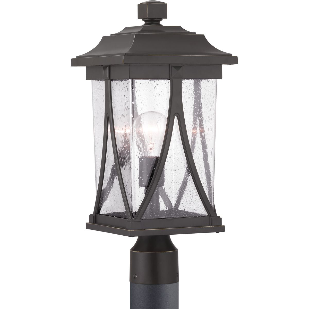 PROGRESS LIGHTING P540011-020 Antique Bronze Abbott Collection One-Light Post Lantern