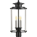 PROGRESS LIGHTING P540012-031 Matte Black Squire Collection Three-Light Post Lantern