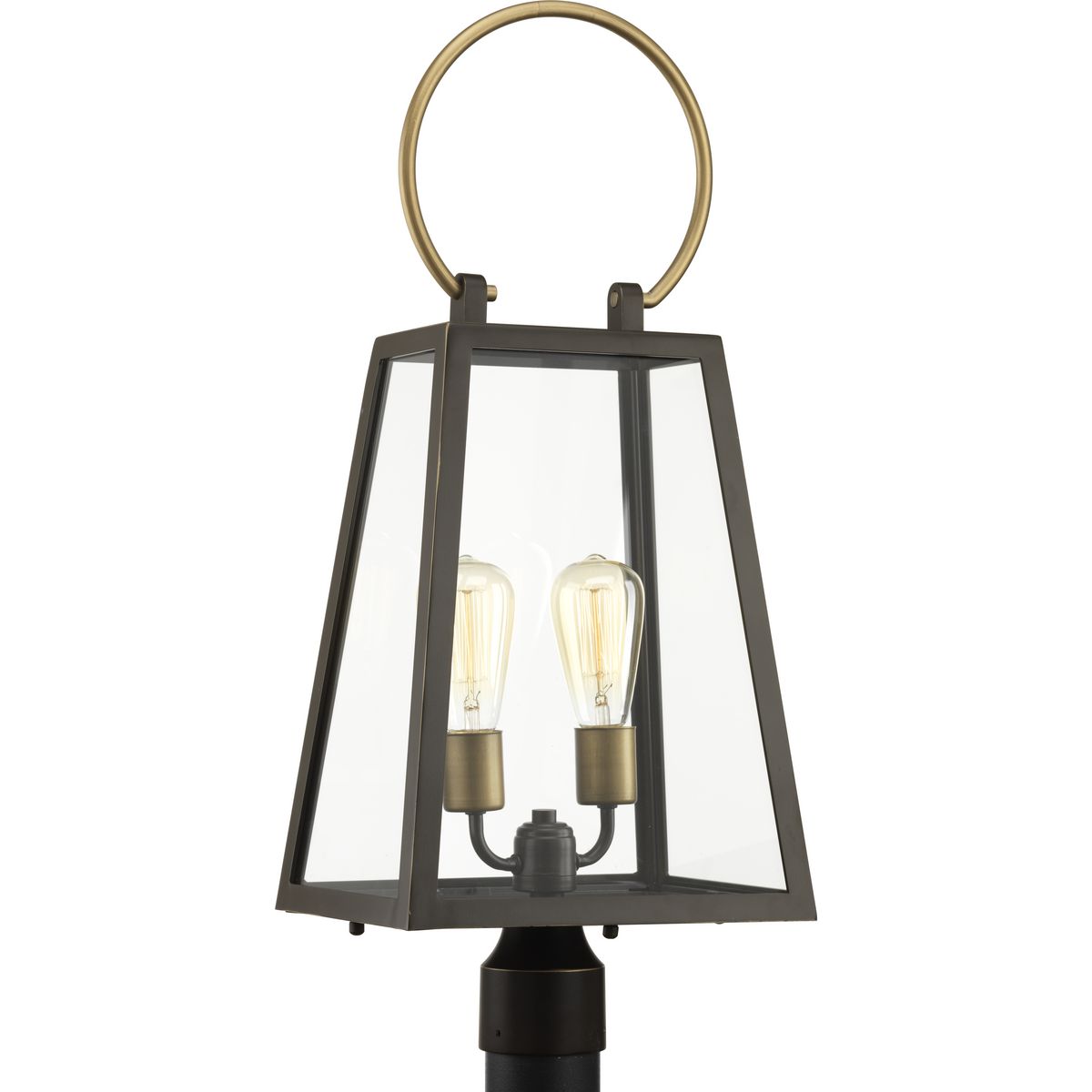 PROGRESS LIGHTING P540028-020 Antique Bronze Barnett Collection Outdoor Post Lantern