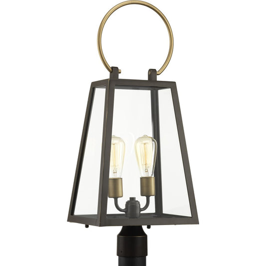 PROGRESS LIGHTING P540028-020 Antique Bronze Barnett Collection Outdoor Post Lantern