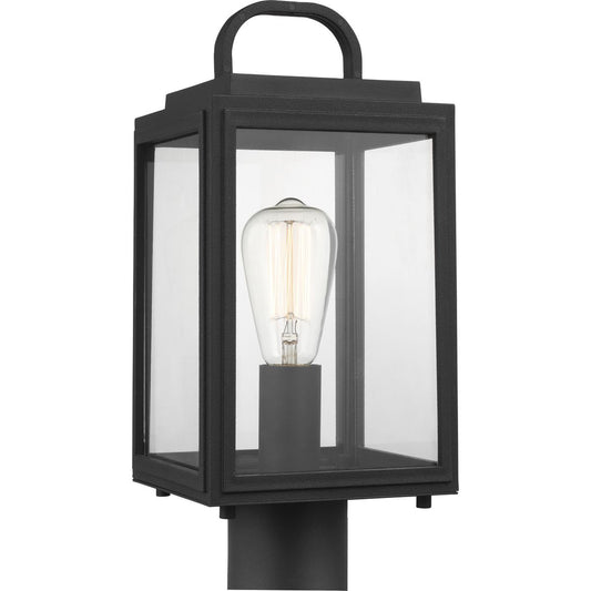 PROGRESS LIGHTING P540064-031 Textured Black Grandbury Collection One-Light Post Lantern with DURASHIELD