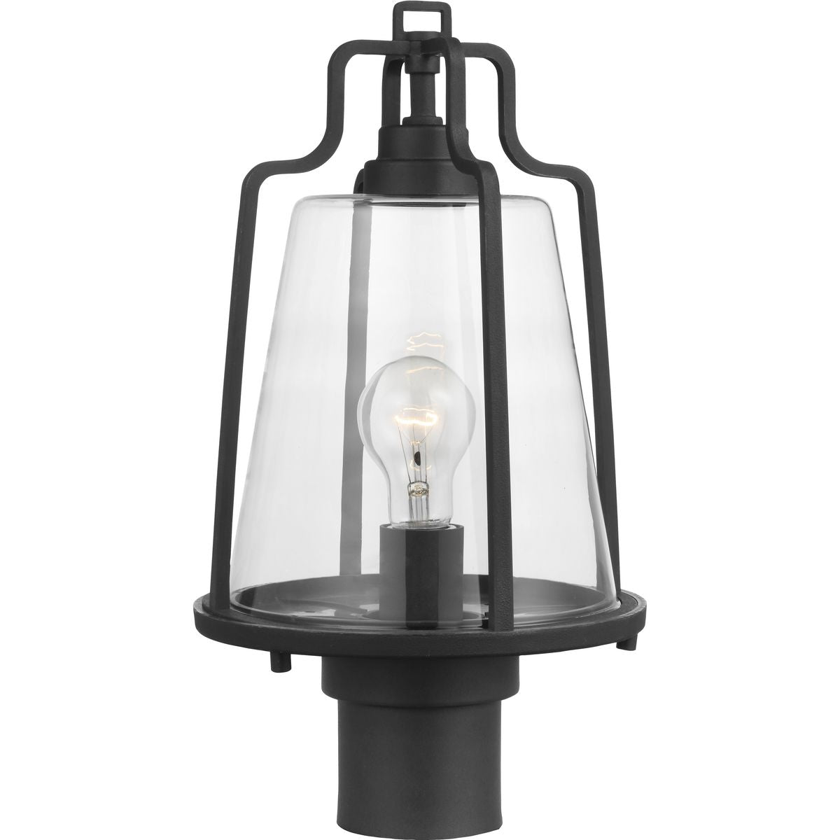 PROGRESS LIGHTING P540065-031 Textured Black Benton Harbor Collection One-Light Post Lantern with DURASHIELD