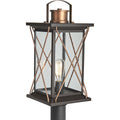 PROGRESS LIGHTING P540068-020 Antique Bronze Barlowe Collection Antique Bronze One-Light Post Lantern
