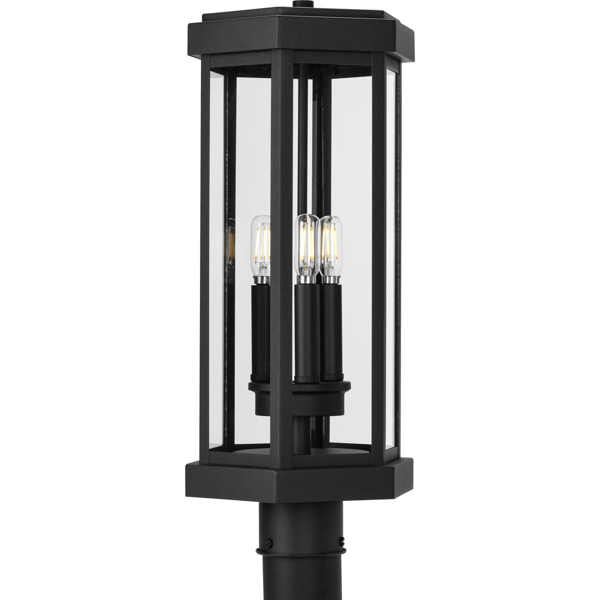 PROGRESS LIGHTING P540104-031 Textured Black Ramsey Collection Textured Black Modern Farmhouse Post Outdoor Light