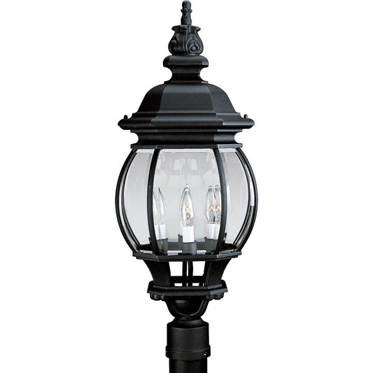 PROGRESS LIGHTING P5401-31 Textured Black Onion Lantern Collection Four-Light Post Lantern
