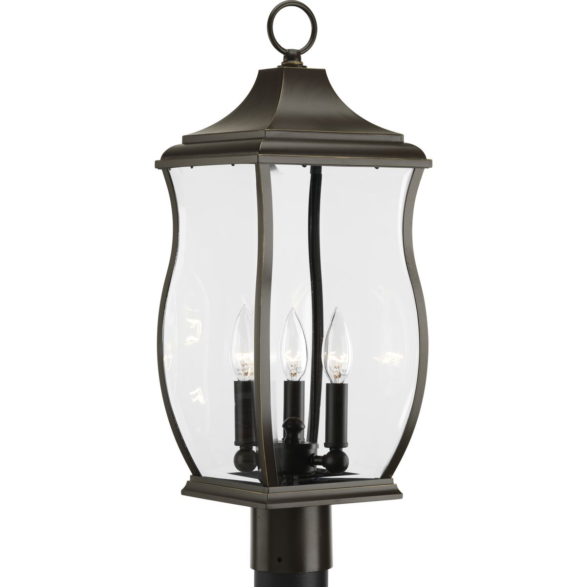 PROGRESS LIGHTING P5404-108 Oil Rubbed Bronze Township Collection Three-Light Post Lantern