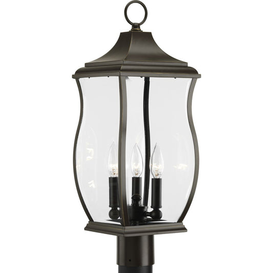 PROGRESS LIGHTING P5404-108 Oil Rubbed Bronze Township Collection Three-Light Post Lantern