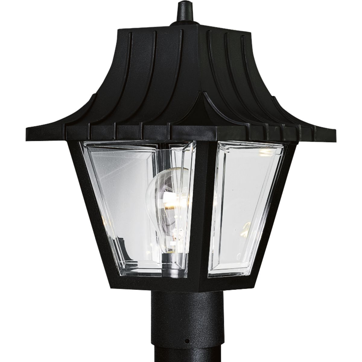 PROGRESS LIGHTING P5414-31 Textured Black Mansard Collection One-Light Post Lantern
