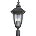 PROGRESS LIGHTING P5420-31 Textured Black Meridian Collection Three-Light Post Lantern