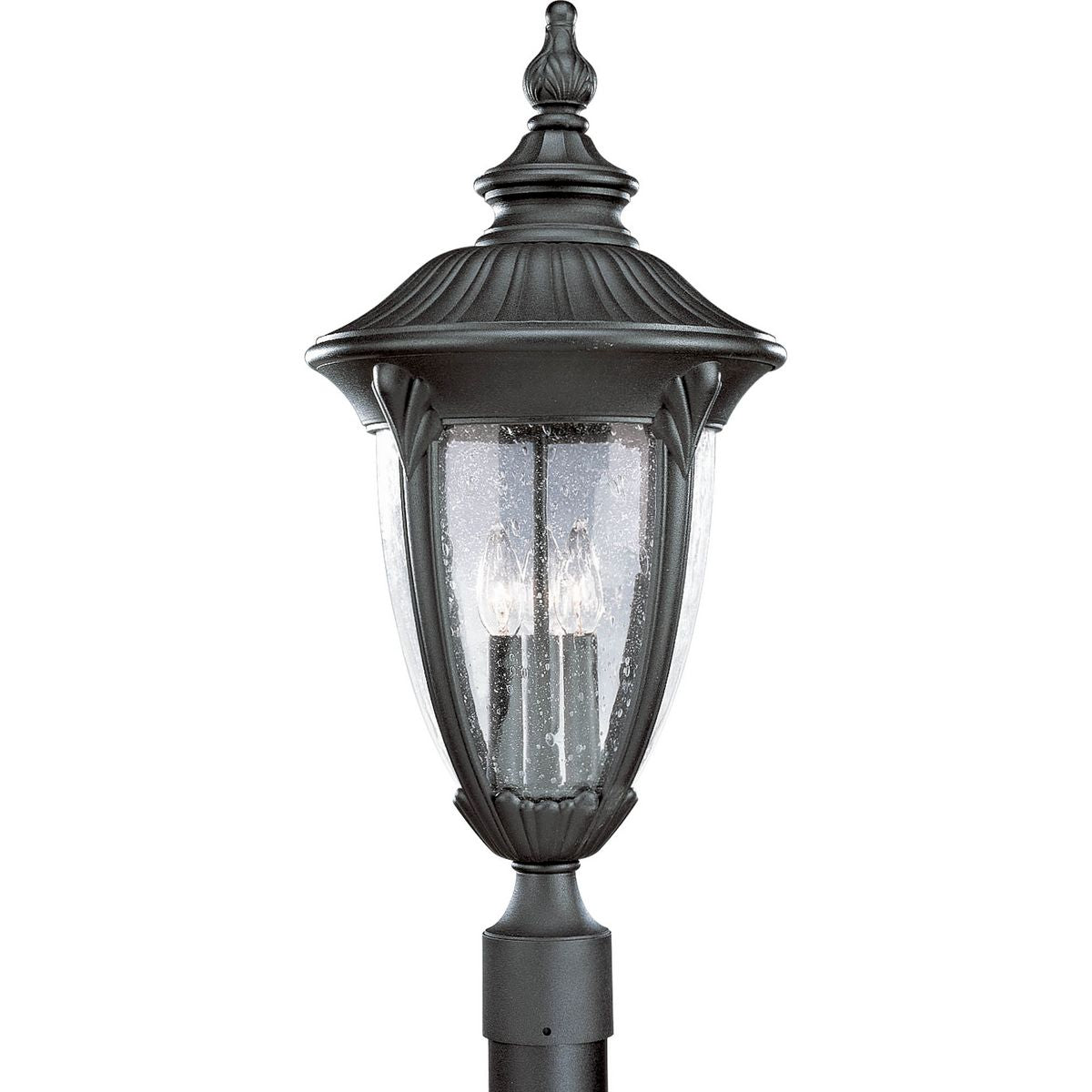 PROGRESS LIGHTING P5420-31 Textured Black Meridian Collection Three-Light Post Lantern