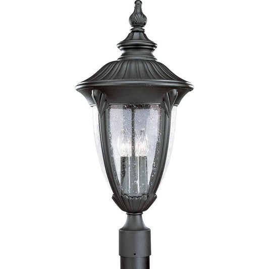 PROGRESS LIGHTING P5420-31 Textured Black Meridian Collection Three-Light Post Lantern
