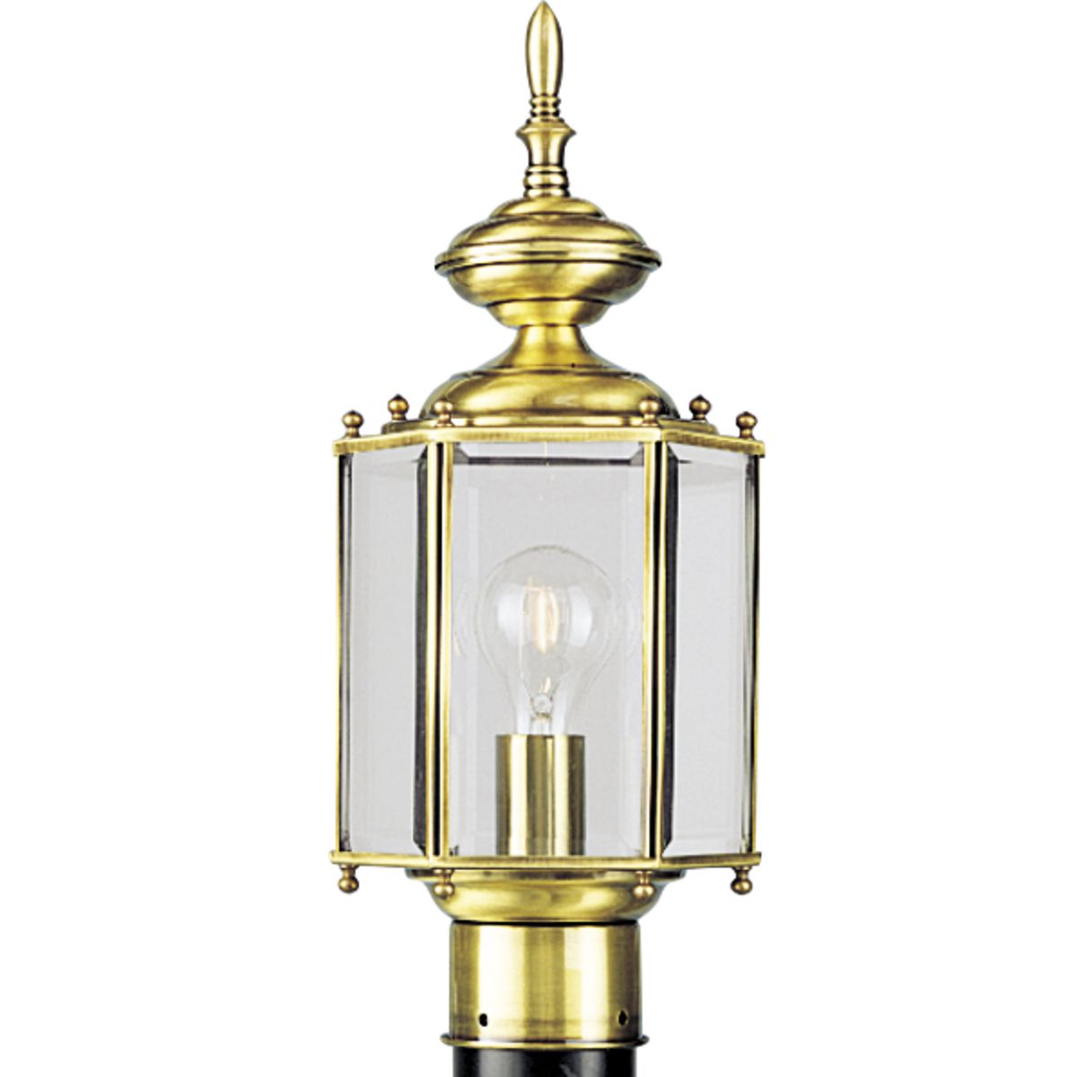 PROGRESS LIGHTING P5430-10 Polished Brass BrassGUARD Collection One-Light Post Lantern