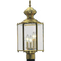 PROGRESS LIGHTING P5432-10 Polished Brass BrassGUARD Collection Three-Light Post Lantern