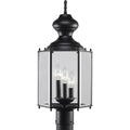 PROGRESS LIGHTING P5432-31 Matte Black Carriage Classics Collection Three-Light Post Lantern