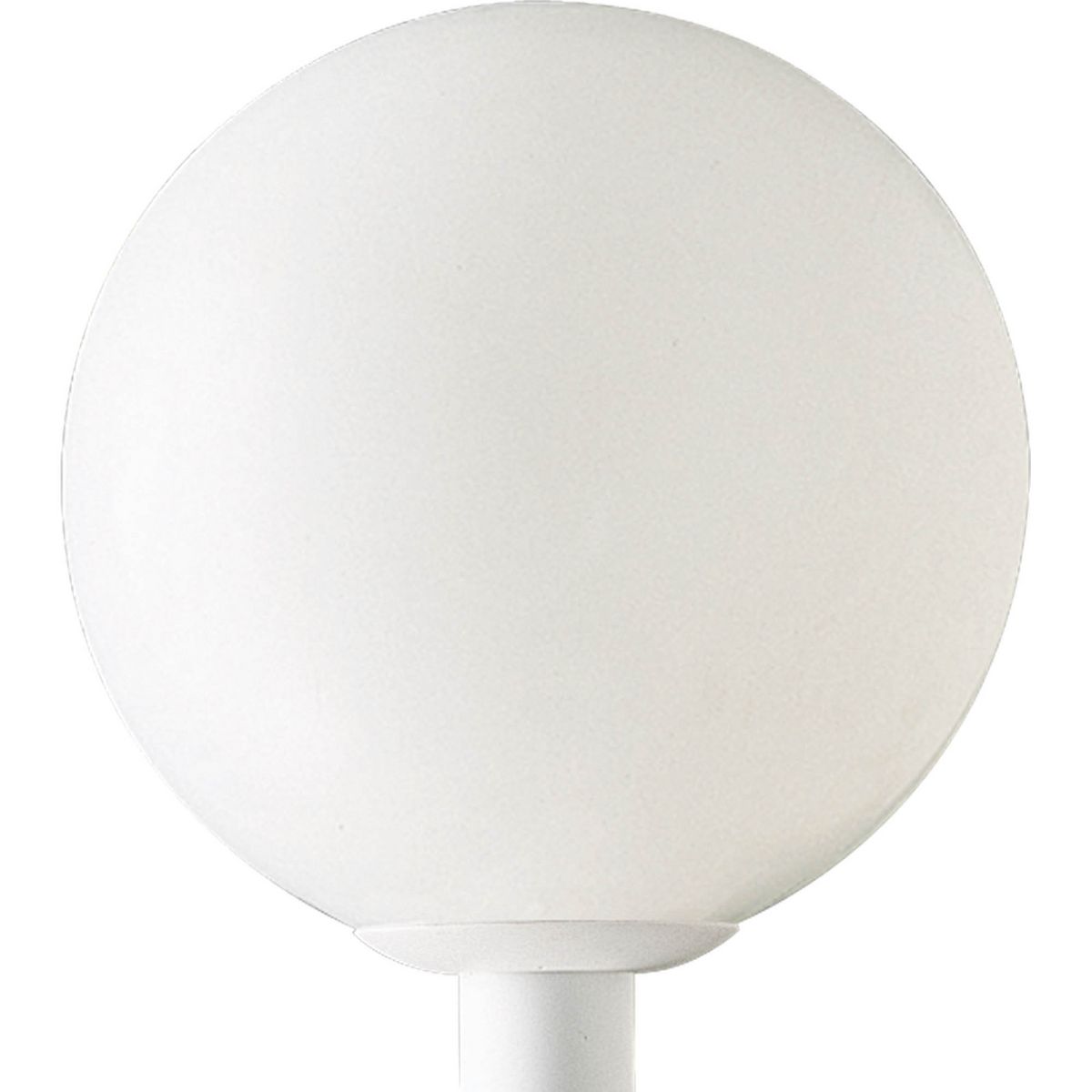 PROGRESS LIGHTING P5436-60 White Acrylic Globe One-Light Post Lantern