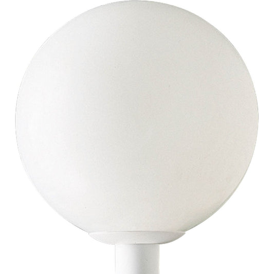PROGRESS LIGHTING P5436-60 White Acrylic Globe One-Light Post Lantern