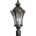 PROGRESS LIGHTING P5438-77 Forged Bronze Nottington Collection Three-Light Post Lantern