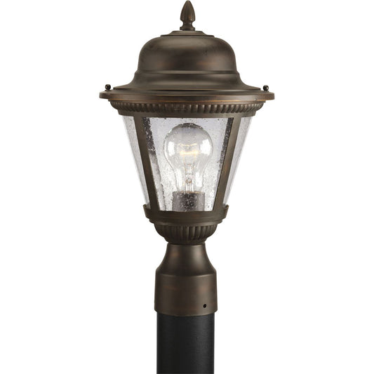 PROGRESS LIGHTING P5445-20 Antique Bronze Westport Collection One-Light Small Post Lantern