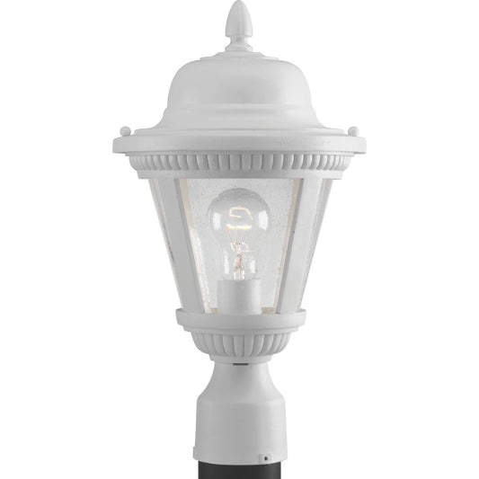 PROGRESS LIGHTING P5445-30 White Westport Collection One-Light Small Post Lantern