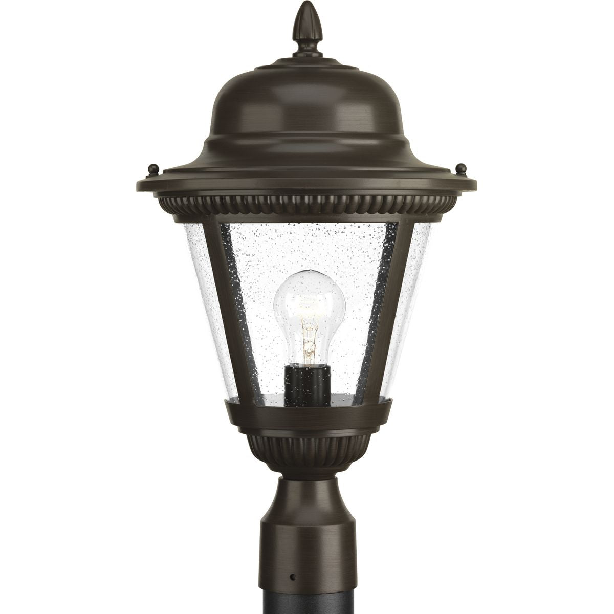 PROGRESS LIGHTING P5458-20 Antique Bronze Westport Collection One-Light Medium Post Lantern