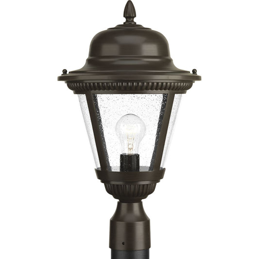 PROGRESS LIGHTING P5458-20 Antique Bronze Westport Collection One-Light Medium Post Lantern