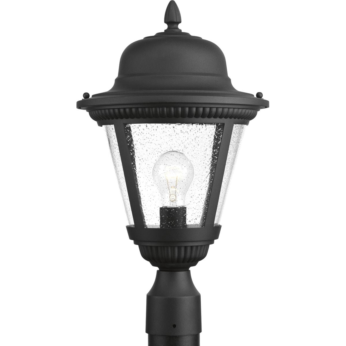 PROGRESS LIGHTING P5458-31 Textured Black Westport Collection One-Light Medium Post Lantern