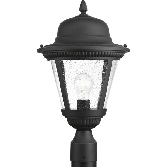 PROGRESS LIGHTING P5458-31 Textured Black Westport Collection One-Light Medium Post Lantern