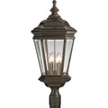 PROGRESS LIGHTING P5474-108 Oil Rubbed Bronze Crawford Collection Four-Light Post Lantern