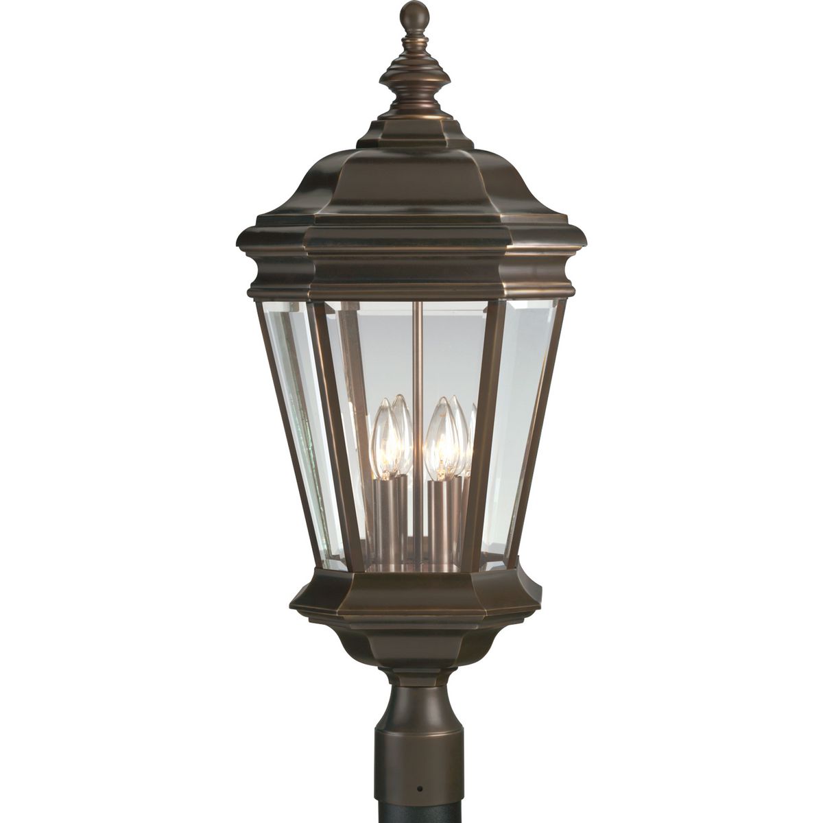PROGRESS LIGHTING P5474-108 Oil Rubbed Bronze Crawford Collection Four-Light Post Lantern