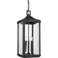 PROGRESS LIGHTING P550004-031 Textured Black Gibbes Street Collection Three-Light Hanging Lantern
