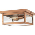 PROGRESS LIGHTING P550007-169 Antique Copper Union Square Two-Light Antique Copper Urban Industrial Outdoor Ceiling Light