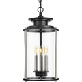 PROGRESS LIGHTING P550012-031 Matte Black Squire Collection Three-Light Hanging Lantern