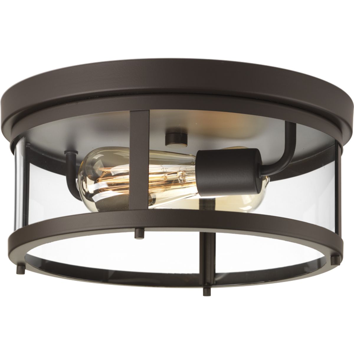 PROGRESS LIGHTING P550021-020 Antique Bronze Gunther Collection 12-5/8" Flush Mount