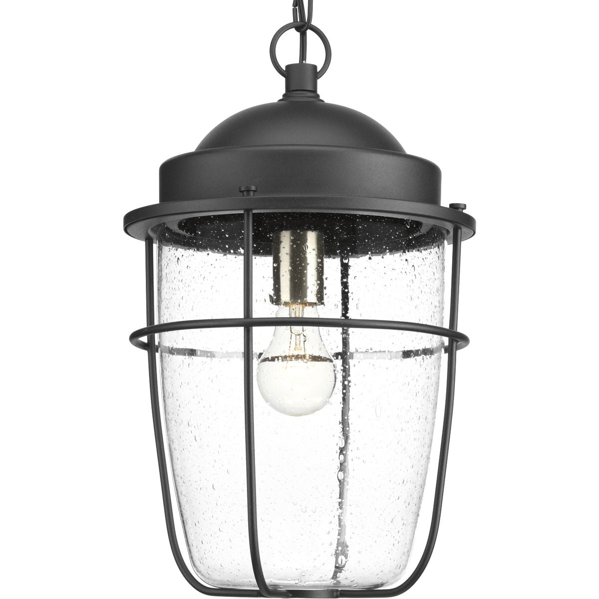 PROGRESS LIGHTING P550025-031 Textured Black Holcombe Collection Hanging Lantern