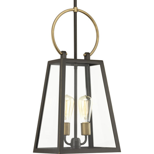 PROGRESS LIGHTING P550028-020 Antique Bronze Barnett Collection Outdoor Hanging Lantern