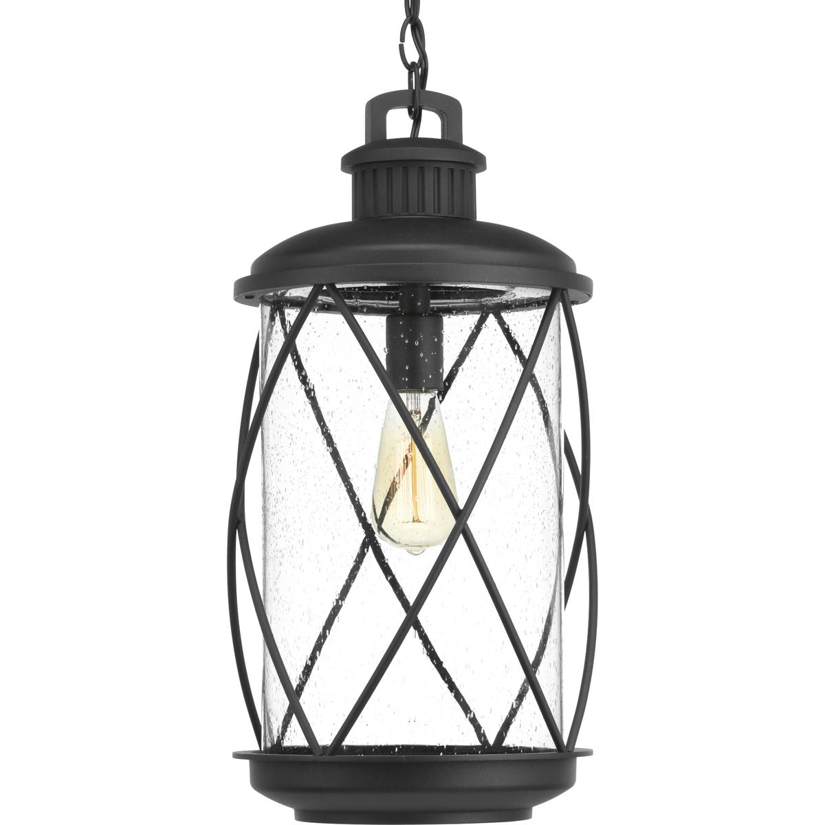 PROGRESS LIGHTING P550029-031 Textured Black Hollingsworth Collection Hanging Lantern