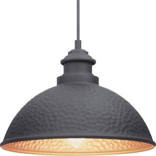 PROGRESS LIGHTING P550032-031 Textured Black Englewood Collection One-Light Hanging Lantern