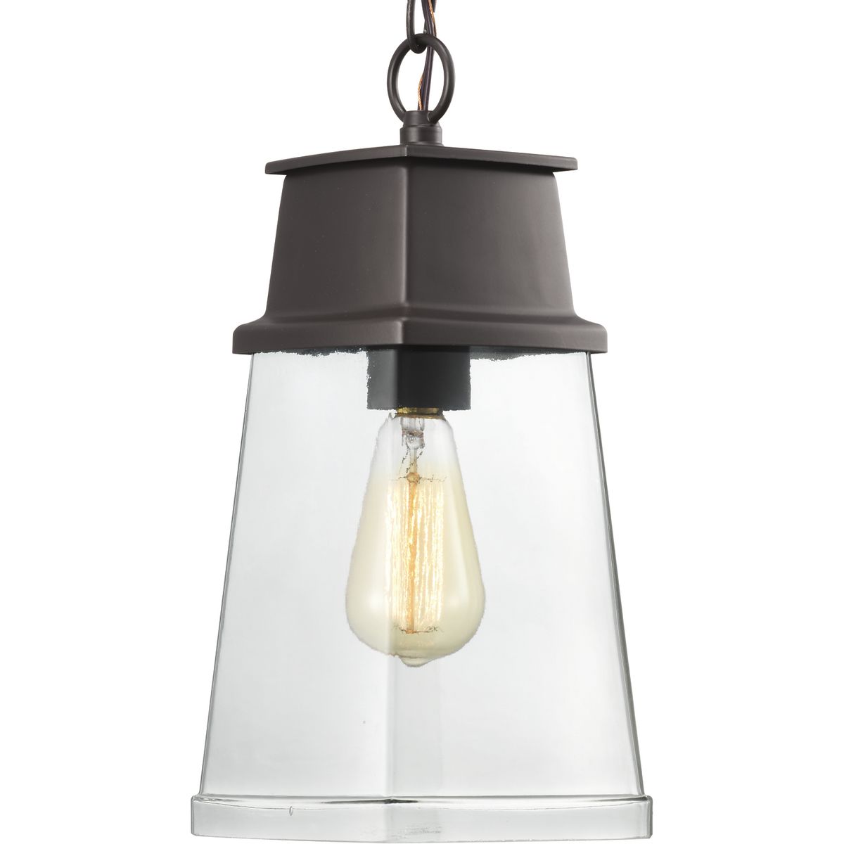 PROGRESS LIGHTING P550033-129 Architectural Bronze Greene Ridge Collection One-Light Hanging Lantern