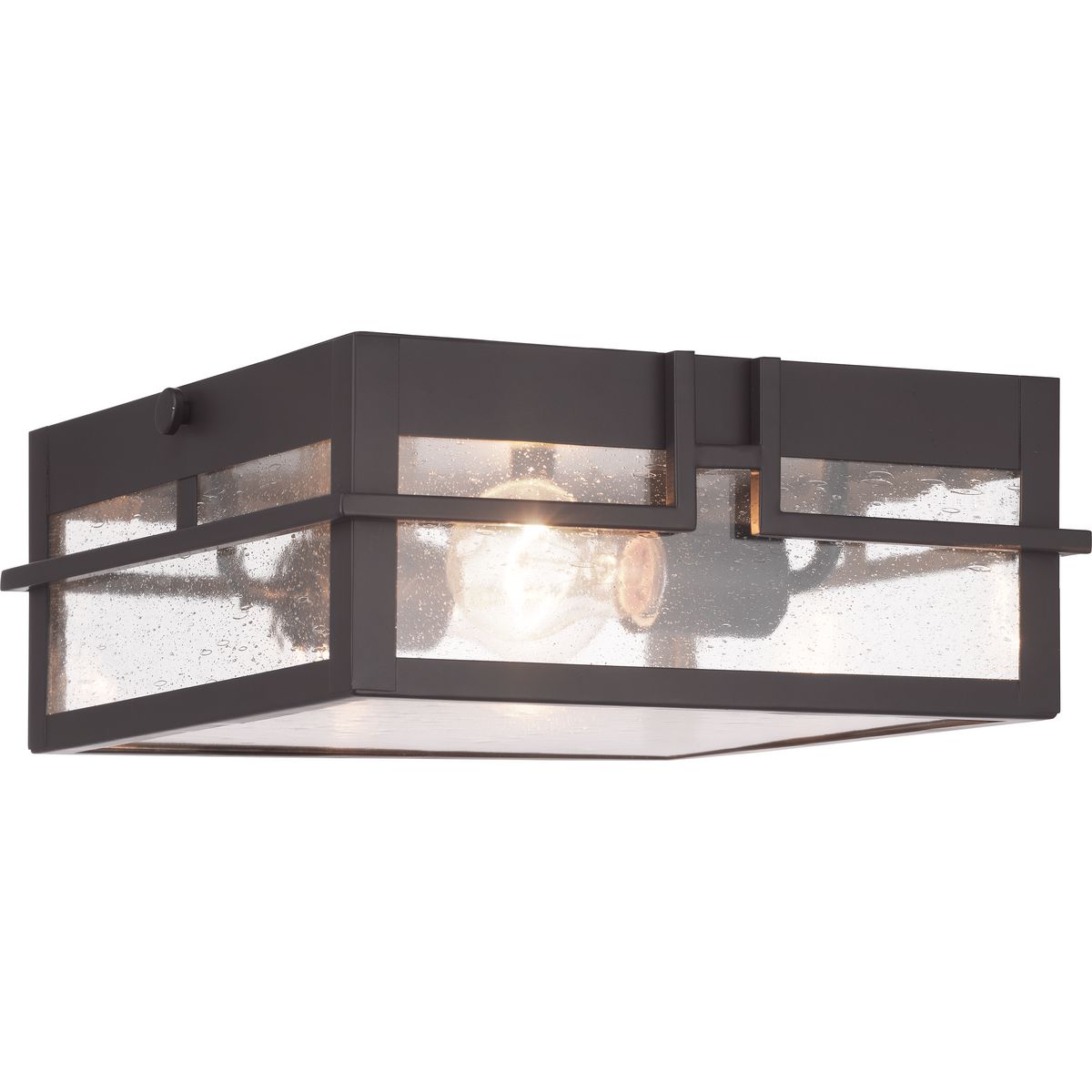 PROGRESS LIGHTING P550038-020 Antique Bronze Boxwood Collection Two-Light Outdoor Flush Mount