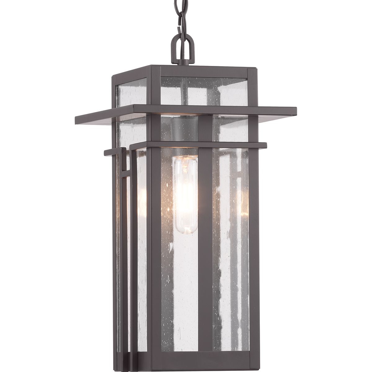 PROGRESS LIGHTING P550039-020 Antique Bronze Boxwood Collection One-Light Hanging Lantern