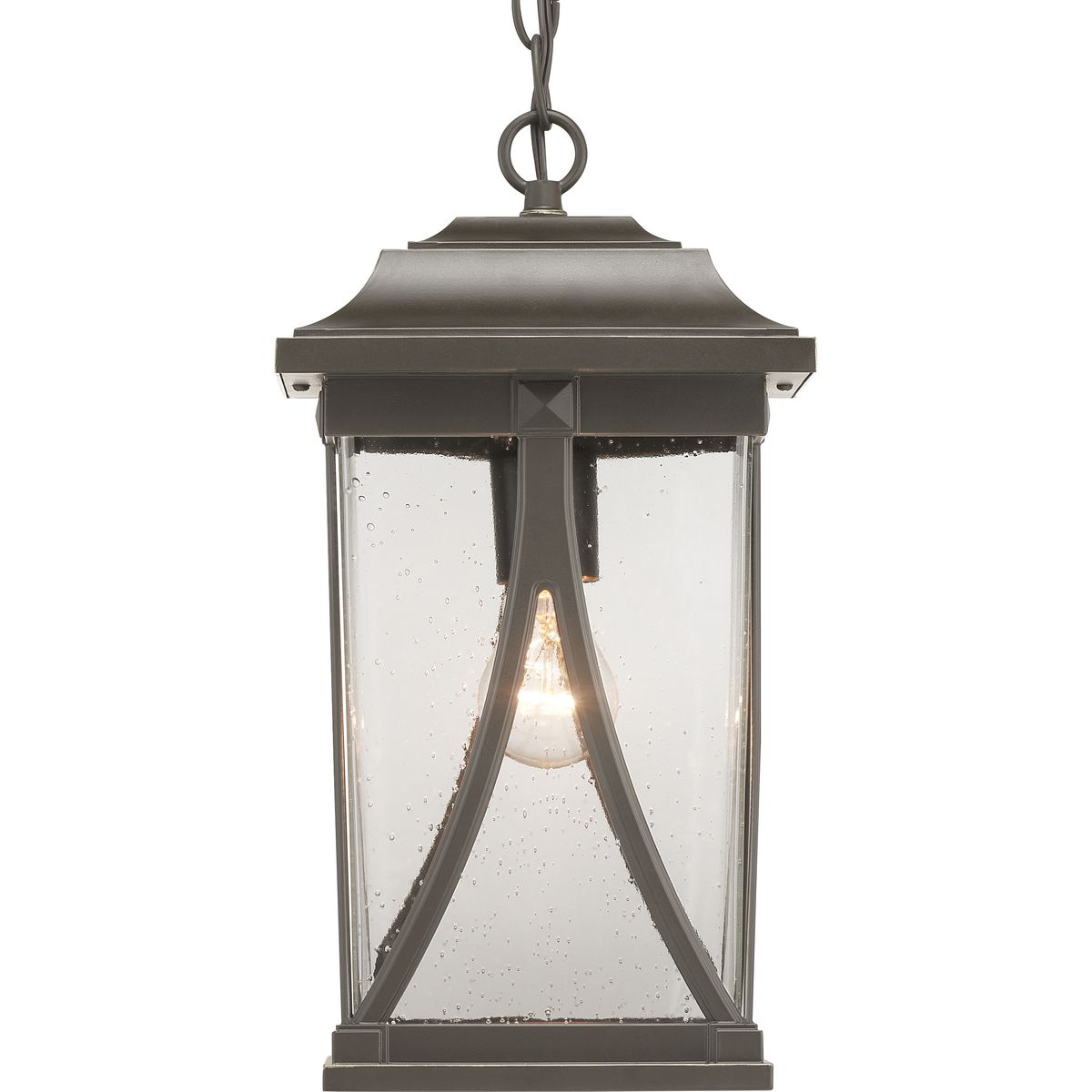 PROGRESS LIGHTING P550040-020 Antique Bronze Abbott Collection One-Light Hanging Lantern