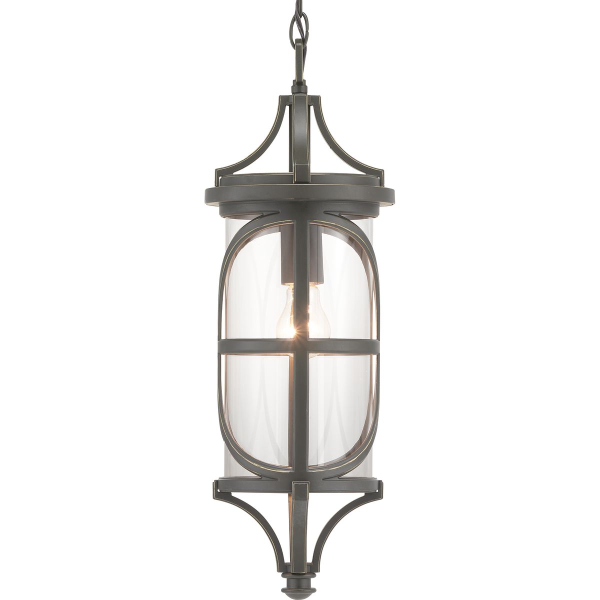 PROGRESS LIGHTING P550041-020 Antique Bronze Morrison Collection One-Light Hanging Lantern