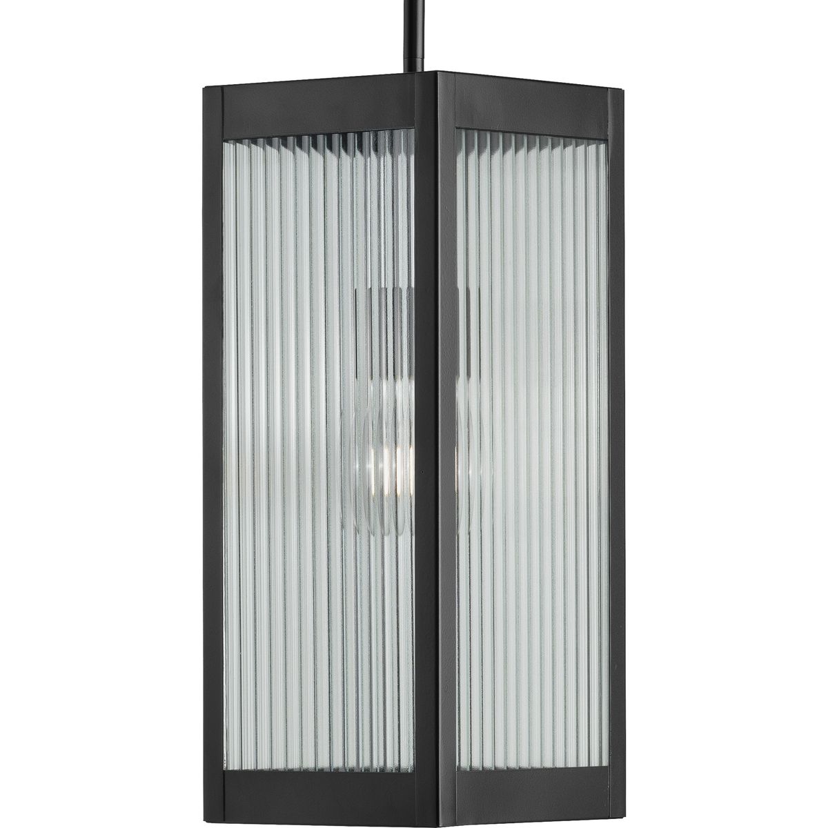 PROGRESS LIGHTING P550047-031 Matte Black Felton Collection Black One-Light Hanging Lantern