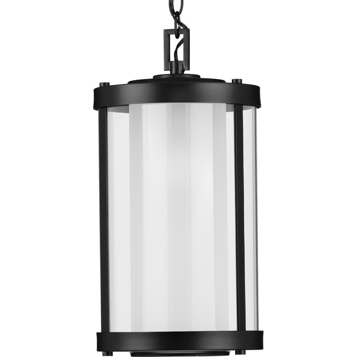 PROGRESS LIGHTING P550054-031 Matte Black Irondale Collection Black One-Light Hanging Lantern