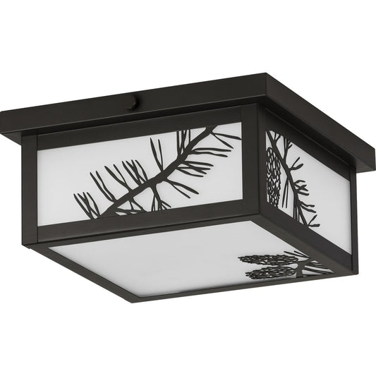PROGRESS LIGHTING P550059-020 Antique Bronze Torrey Collection Antique Bronze Two-Light Outdoor Flush Mount