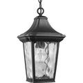 PROGRESS LIGHTING P550062-031 Textured Black Marquette Collection One-Light Hanging Lantern with DURASHIELD